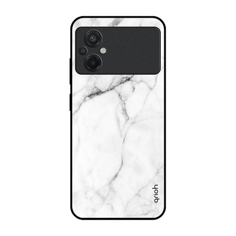 Modern White Marble Glossy case for Poco M5