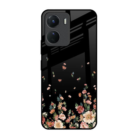 Floating Floral Print Glossy Case for Vivo Y16