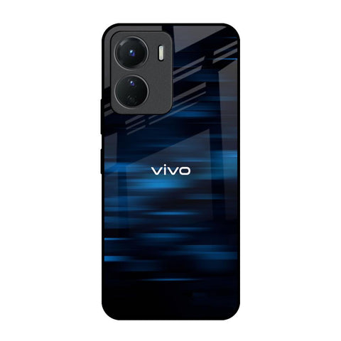 Blue Rough Abstract Glossy Case for Vivo Y16