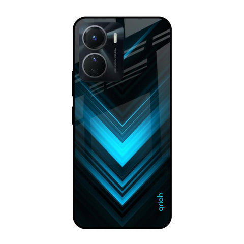 Vertical Blue Arrow Glossy Case For Vivo Y16