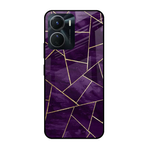 Geometric Purple Glossy Case For Vivo Y16