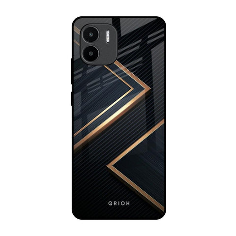 Sleek Golden & Navy Glossy Case for Redmi A1