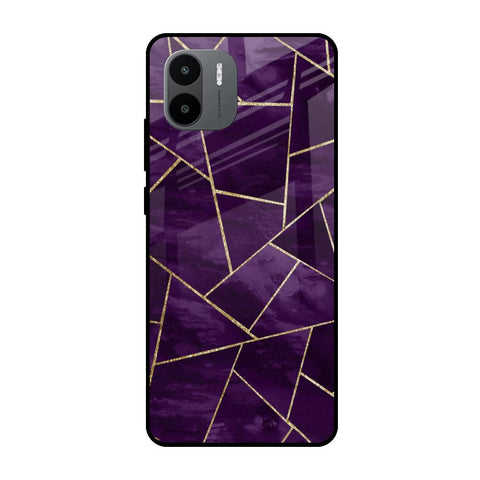 Geometric Purple Glossy Case For Redmi A1