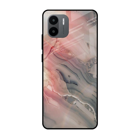 Pink And Grey Marble Glossy Case For Redmi A1