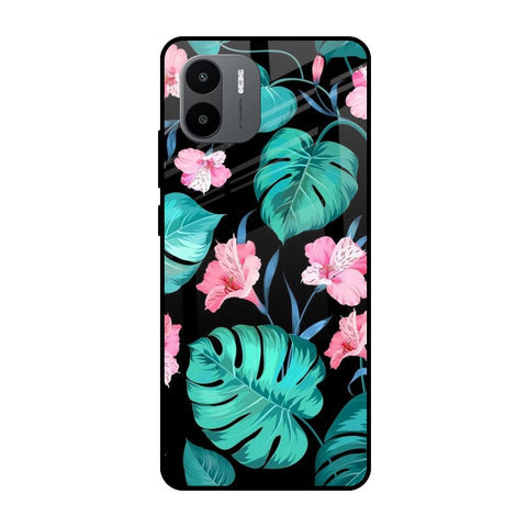 Tropical Leaves & Pink Flowers Glossy case for Redmi A1