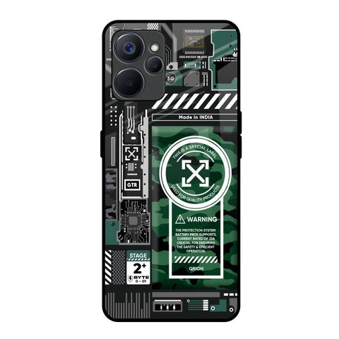 Green Camo Circuit Glossy Case for Realme 9i 5G