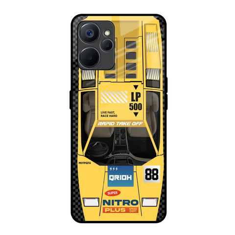 Yellow Racing Car Glossy Case for Realme 9i 5G