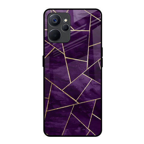 Geometric Purple Glossy Case For Realme 9i 5G