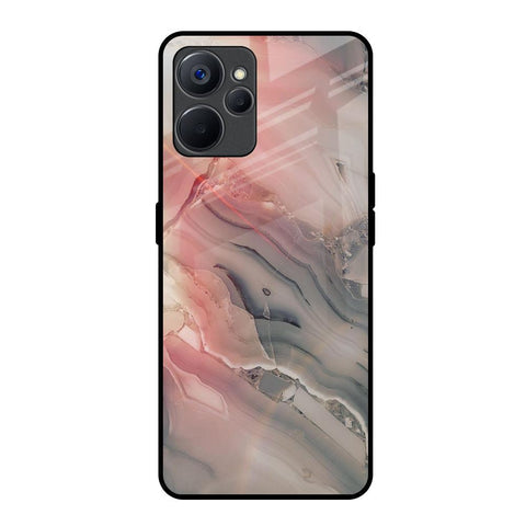 Pink And Grey Marble Glossy Case For Realme 9i 5G