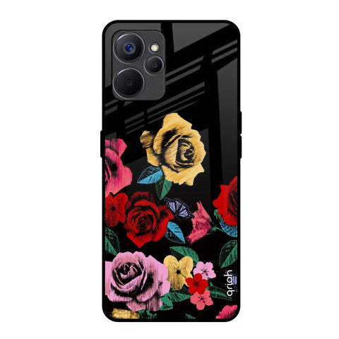 Floral Decorative Glossy Case For Realme 9i 5G