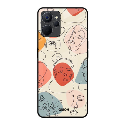 Abstract Faces Glossy Case for Realme 9i 5G