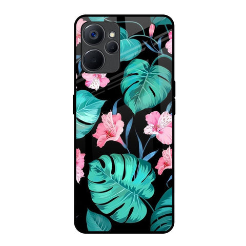 Tropical Leaves & Pink Flowers Glossy Case for Realme 9i 5G