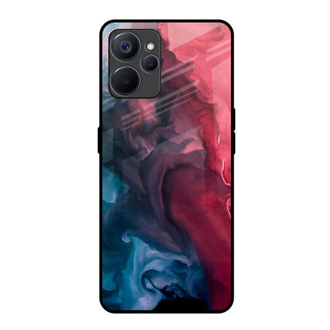 Blue & Red Smoke Glossy Case for Realme 9i 5G