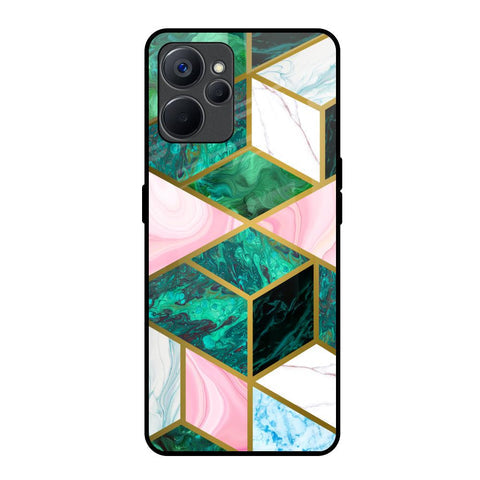 Seamless Green Marble Glossy Case for Realme 9i 5G