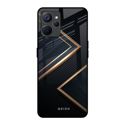 Sleek Golden & Navy Glossy Case for Realme 9i 5G
