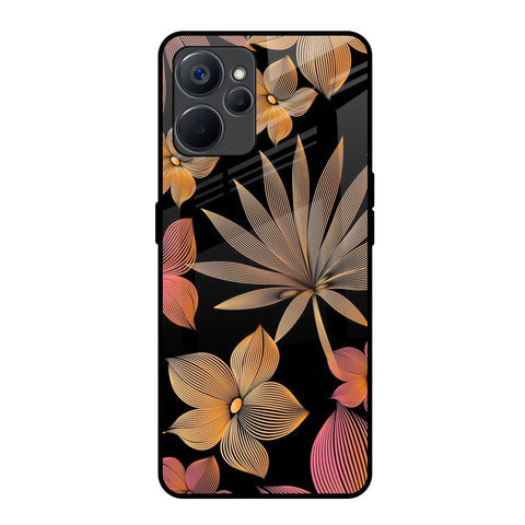 Lines Pattern Flowers Glossy Case for Realme 9i 5G