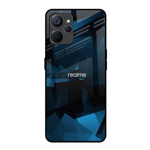 Polygonal Blue Box Glossy Case For Realme 9i 5G