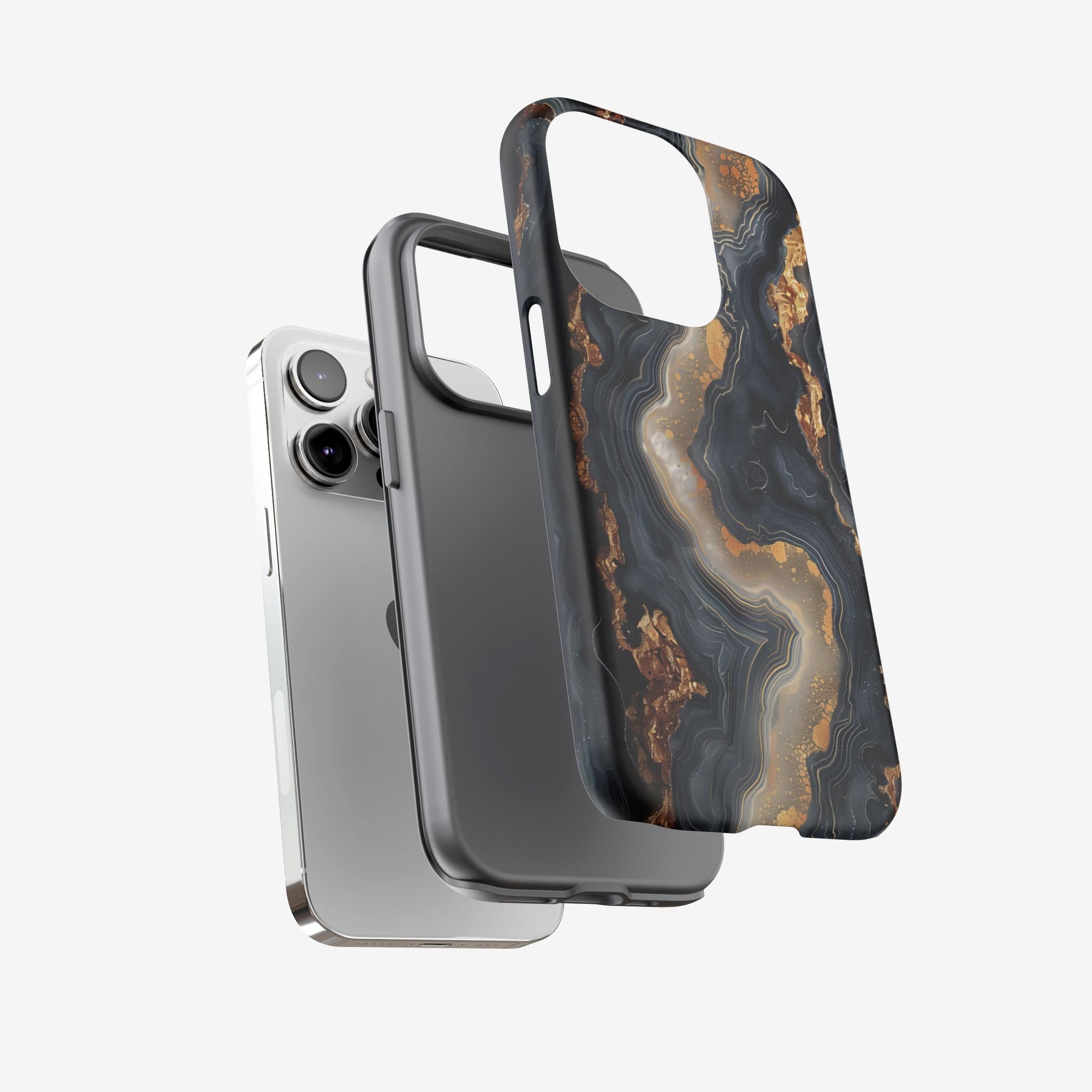 Midnight Agate Premium Tough Shining Phone Case (Double Layer) Available For All iPhone Models