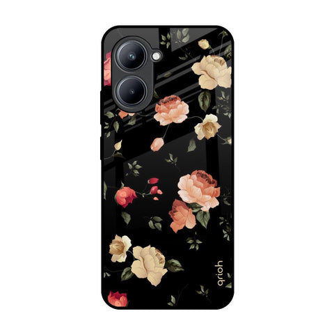 Black Spring Floral Glossy Case for Realme C33