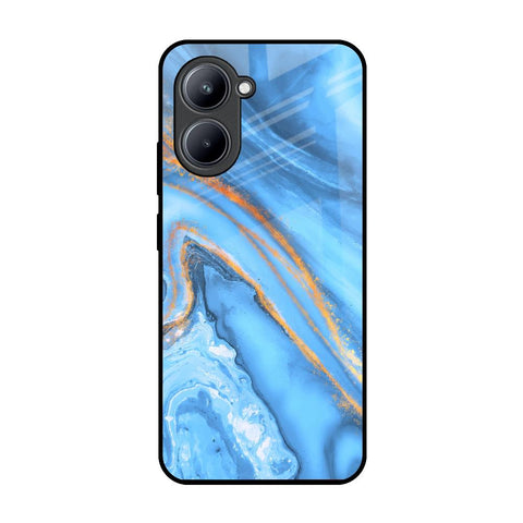 Vibrant Blue Marble Glossy Case for Realme C33