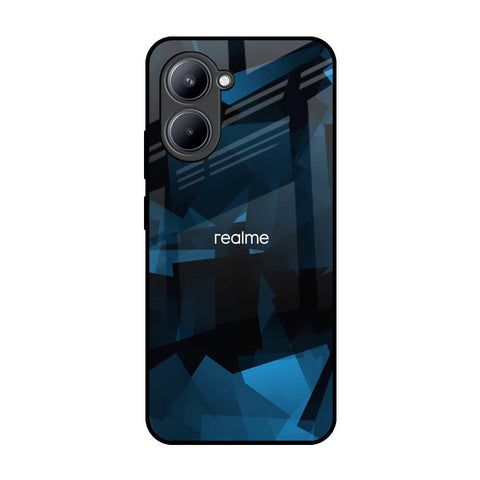 Polygonal Blue Box Glossy Case For Realme C33