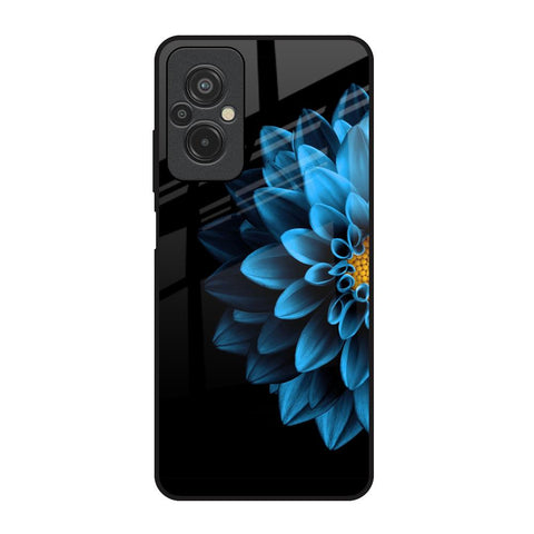 Half Blue Flower Glossy Case for Redmi 11 Prime