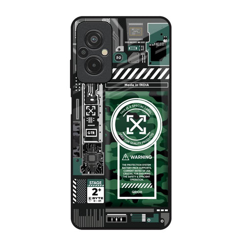 Green Camo Circuit Glossy Case for Redmi 11 Prime