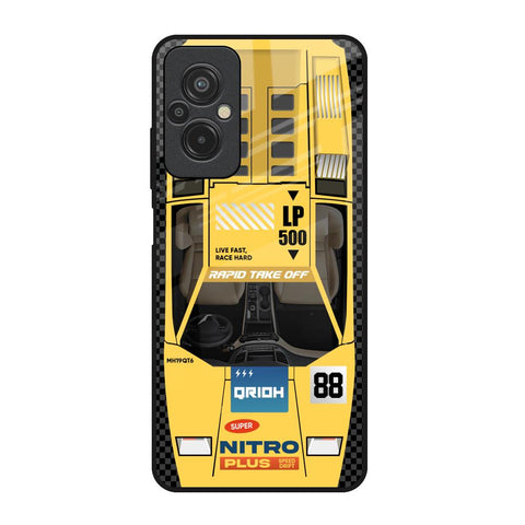Yellow Racing Car Glossy Case for Redmi 11 Prime