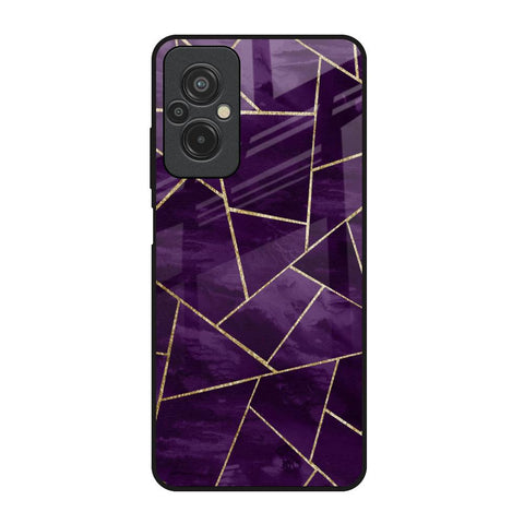 Geometric Purple Glossy Case For Redmi 11 Prime