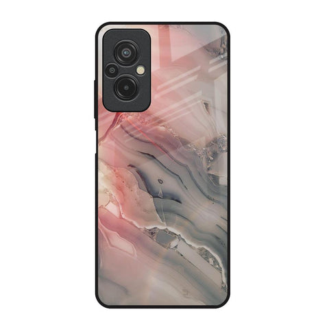 Pink And Grey Marble Glossy Case For Redmi 11 Prime