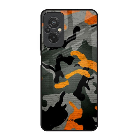 Camouflage Orange Glossy Case For Redmi 11 Prime