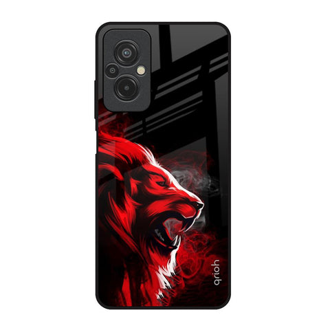 Red Angry Lion Glossy Case for Redmi 11 Prime