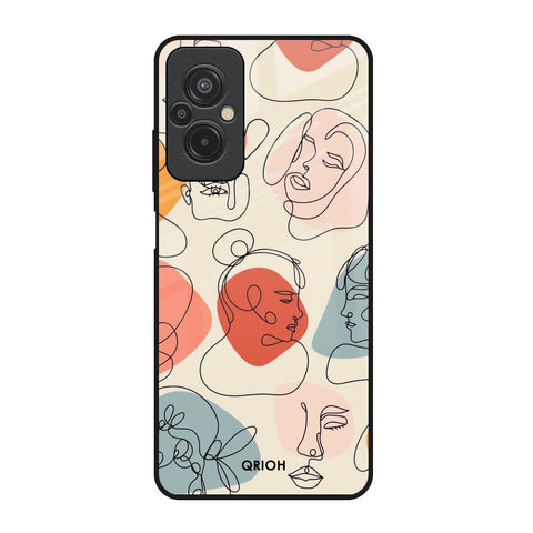 Abstract Faces Glossy Case for Redmi 11 Prime