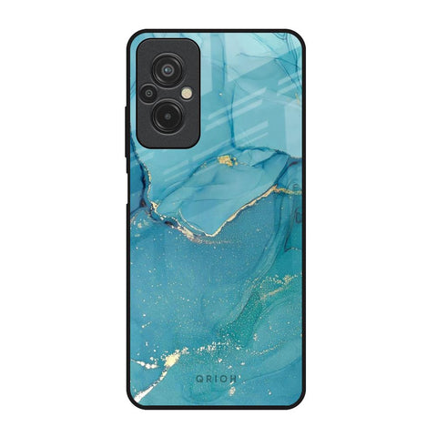 Blue Golden Glitter Glossy Case for Redmi 11 Prime