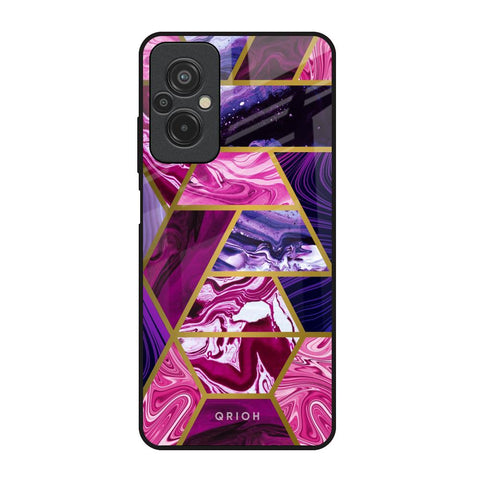 Electroplated Geometric Marble Glossy Case for Redmi 11 Prime