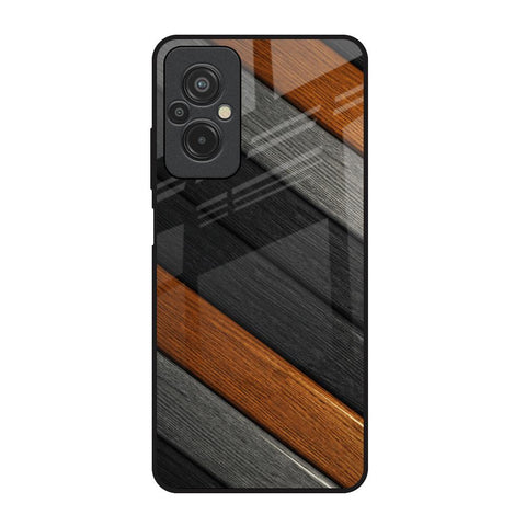 Tri Color Wood Glossy Case for Redmi 11 Prime