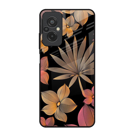 Lines Pattern Flowers Glossy Case for Redmi 11 Prime