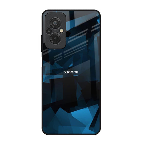 Polygonal Blue Box Glossy Case For Redmi 11 Prime