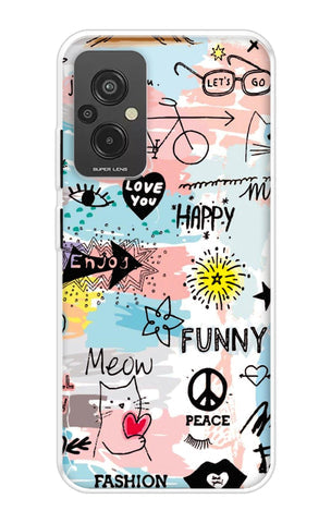 Happy Doodle Soft Cover for Redmi 11 Prime