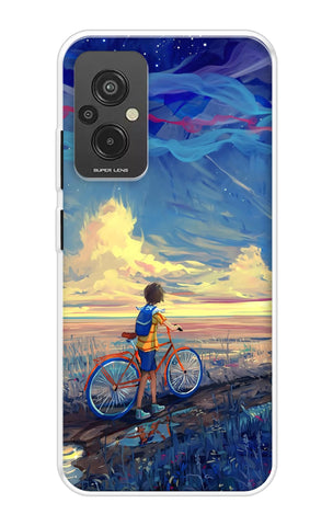 Riding Bicycle to Dreamland Soft Cover for Redmi 11 Prime