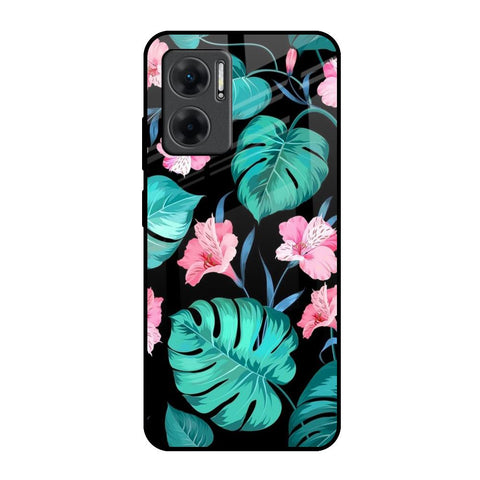 Tropical Leaves & Pink Flowers Glossy Case for Redmi 11 Prime 5G