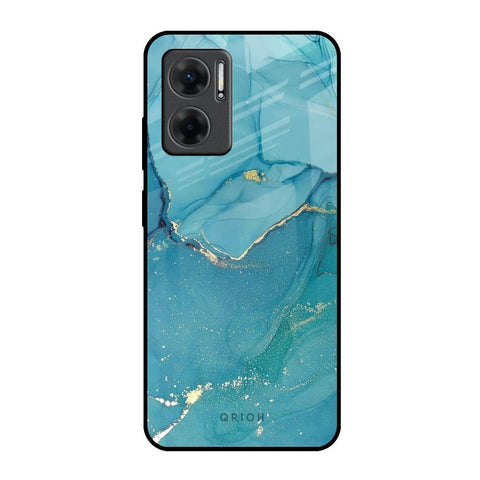 Blue Golden Glitter Glossy Case for Redmi 11 Prime 5G