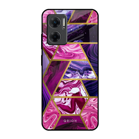 Electroplated Geometric Marble Glossy Case for Redmi 11 Prime 5G