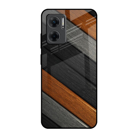 Tri Color Wood Glossy Case for Redmi 11 Prime 5G