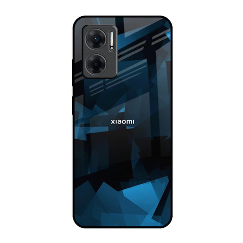 Polygonal Blue Box Glossy Case For Redmi 11 Prime 5G