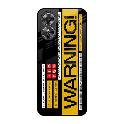 Aircraft Warning Glossy Case for OPPO A17