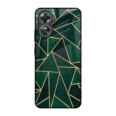 Abstract Green Glossy Case For OPPO A17