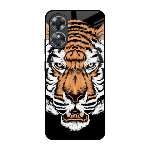 Angry Tiger Glossy Case For OPPO A17