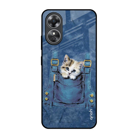 Kitty In Pocket Glossy Case For OPPO A17