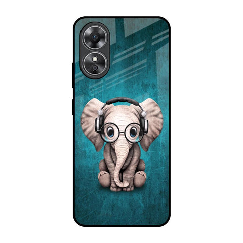 Adorable Baby Elephant Glossy Case For OPPO A17